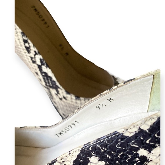 Stuart Weitzman Snakeskin Patterned Pointed Toe 3.4” Stiletto Heels Size 9.5M - Picture 9 of 10